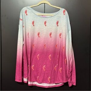 Women’s XXXL | Gradient Pink | Long Sleeve | Leoma Lovegrove